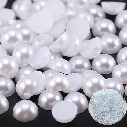 Dbdjwhj 5000 piece white flatback pearls front view