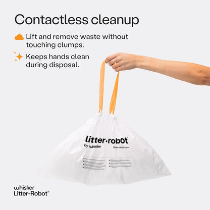 Durable nine to eleven gallon capacity plastic liners for Litter-Robot 3.