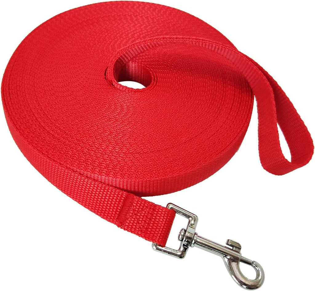 Nylon Training Dog Leash for Small Medium Large Dogs, 15ft 20ft 30ft 50ft Long Puppy Lead for Obedience Recall Training, Camping (20ft, Black) - Image 9