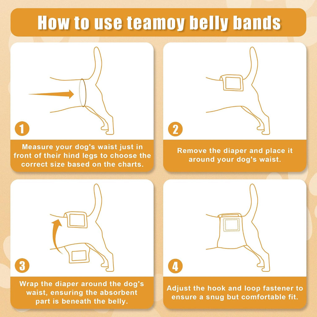 Water resistant outer layer fabric demonstration on Teamoy pet belly bands