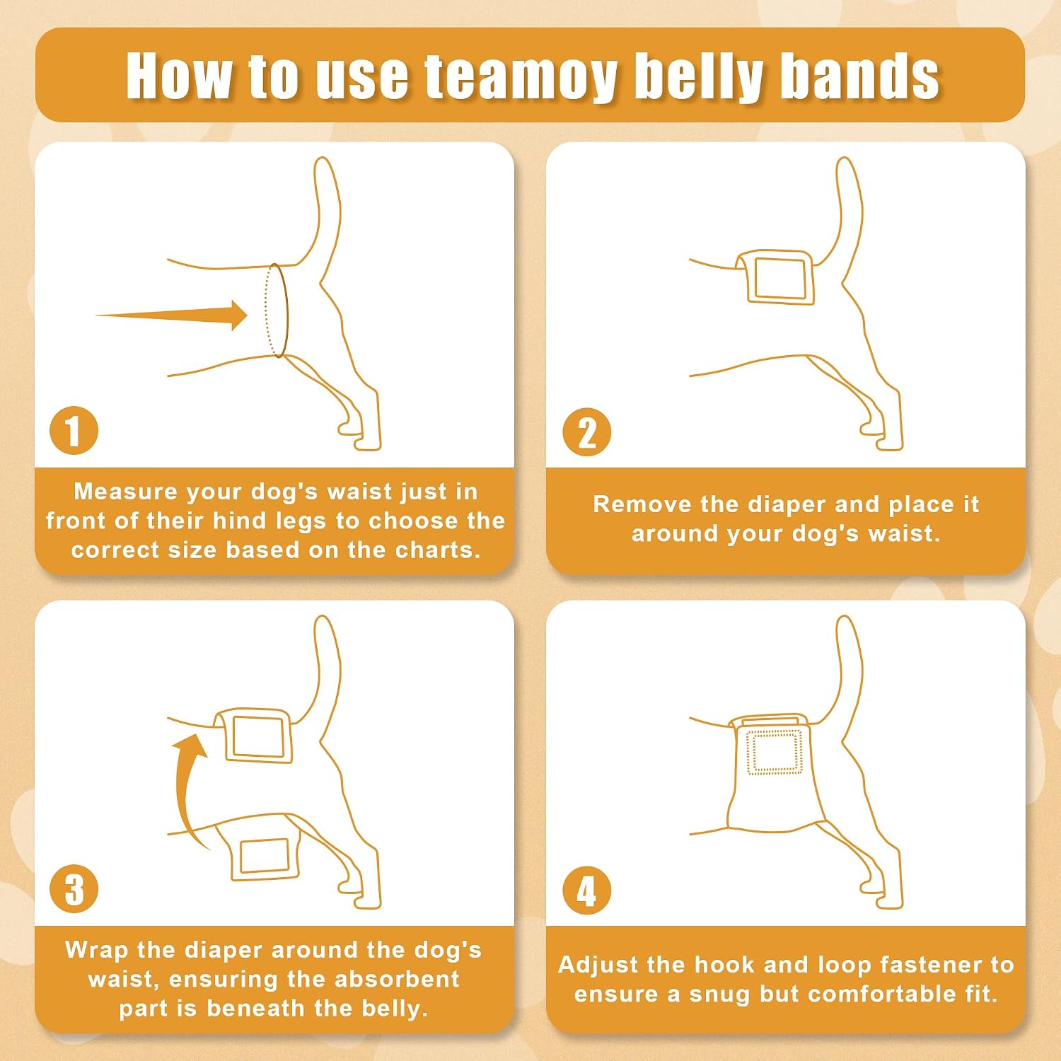 Water resistant outer layer fabric demonstration on Teamoy pet belly bands