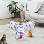 Sturdy spring steel frame cat tunnel toy for active kittens