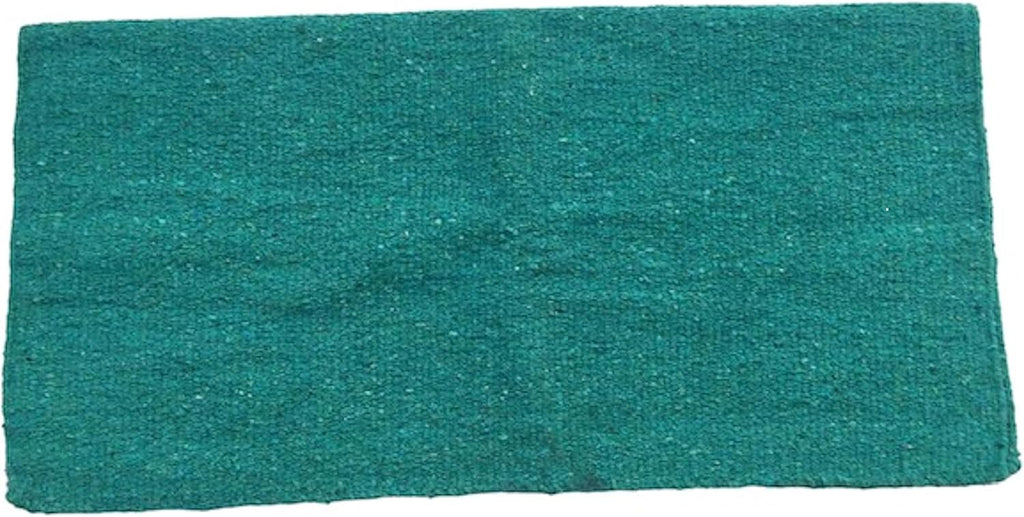 Authentic USA imported Majestic Ally turquoise horse riding blanket showing fabric weave