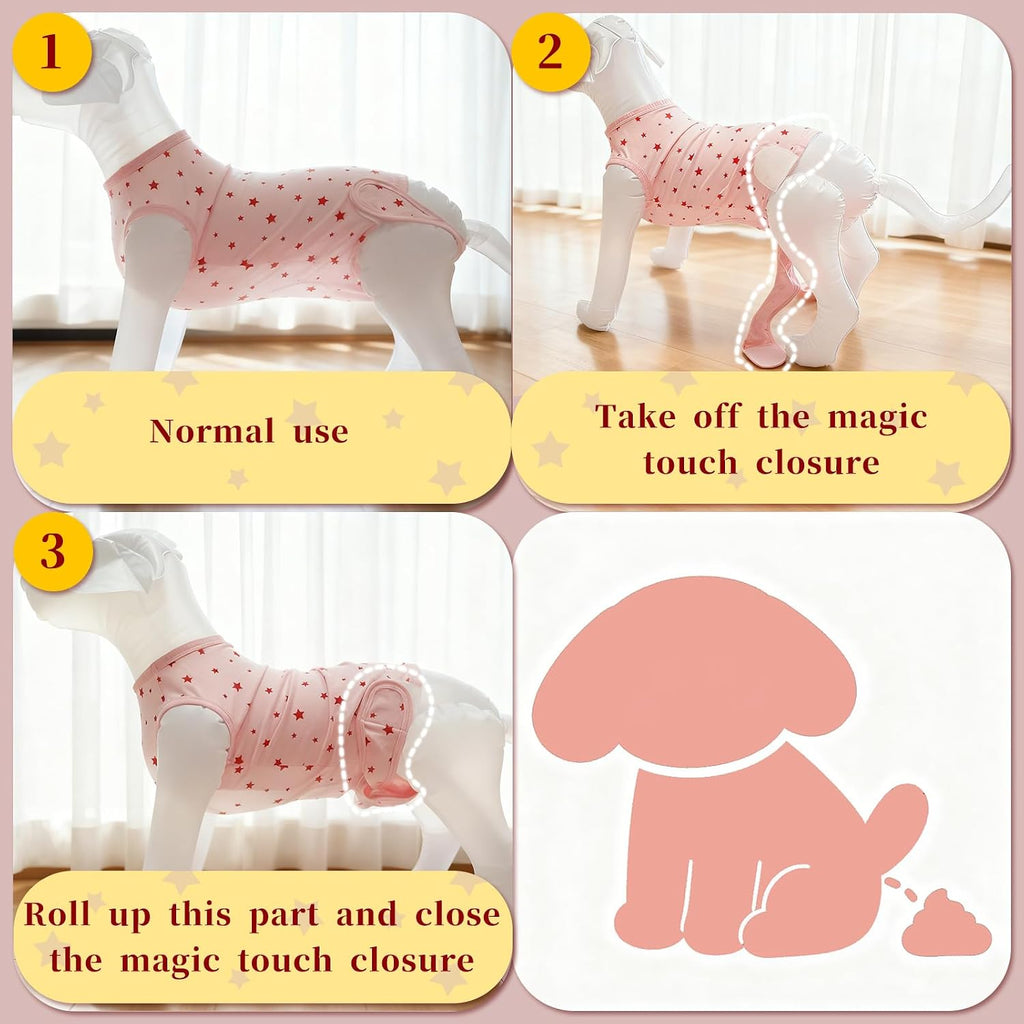 Paipeper breathable cotton dog recovery suit alternative to medical cone