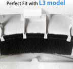 Close up view of the porous natural charcoal material of the replacement filter
