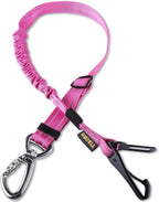 AUBELL Dog Seat Belt for Car,Updated 3-in-1 Adjustable Reflective Bungee Heavy Duty Dog Car Harness Tether with Clip Hook Latch & Buckle,Swivel Zinc Alloy Carabiner,Black - Image 9