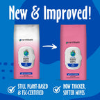Side view of Earthbath puppy grooming wipes container