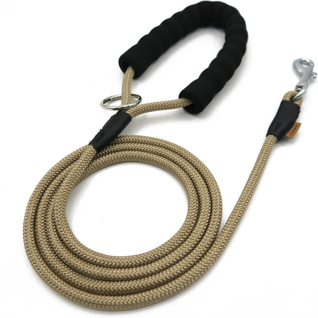 Dog Leash, Braided Rope Traction - Walking Training Lead for Medium/Large Dogs ((1/2") x 6FT, Black) - Image 14