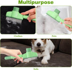 Two pieces pet grooming comb kit package contents in green color option