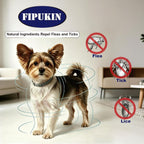 Fipukin flea collar packaging and included metal comb