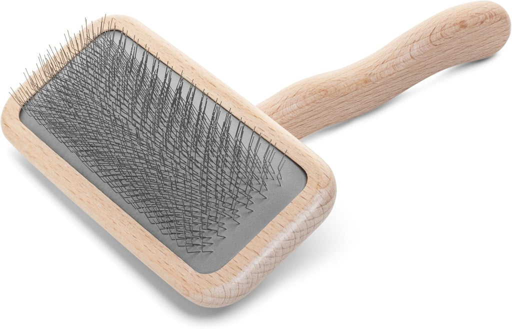 Chris Christensen Mark I Slicker Brush for Dogs, 12mm Pins, Groom Like a Pro, Handcrafted Lightweight Beechwood Ergonomic Handle, Stainless Steel Pins, A5I X-Small. Made in Germany. - Image 11