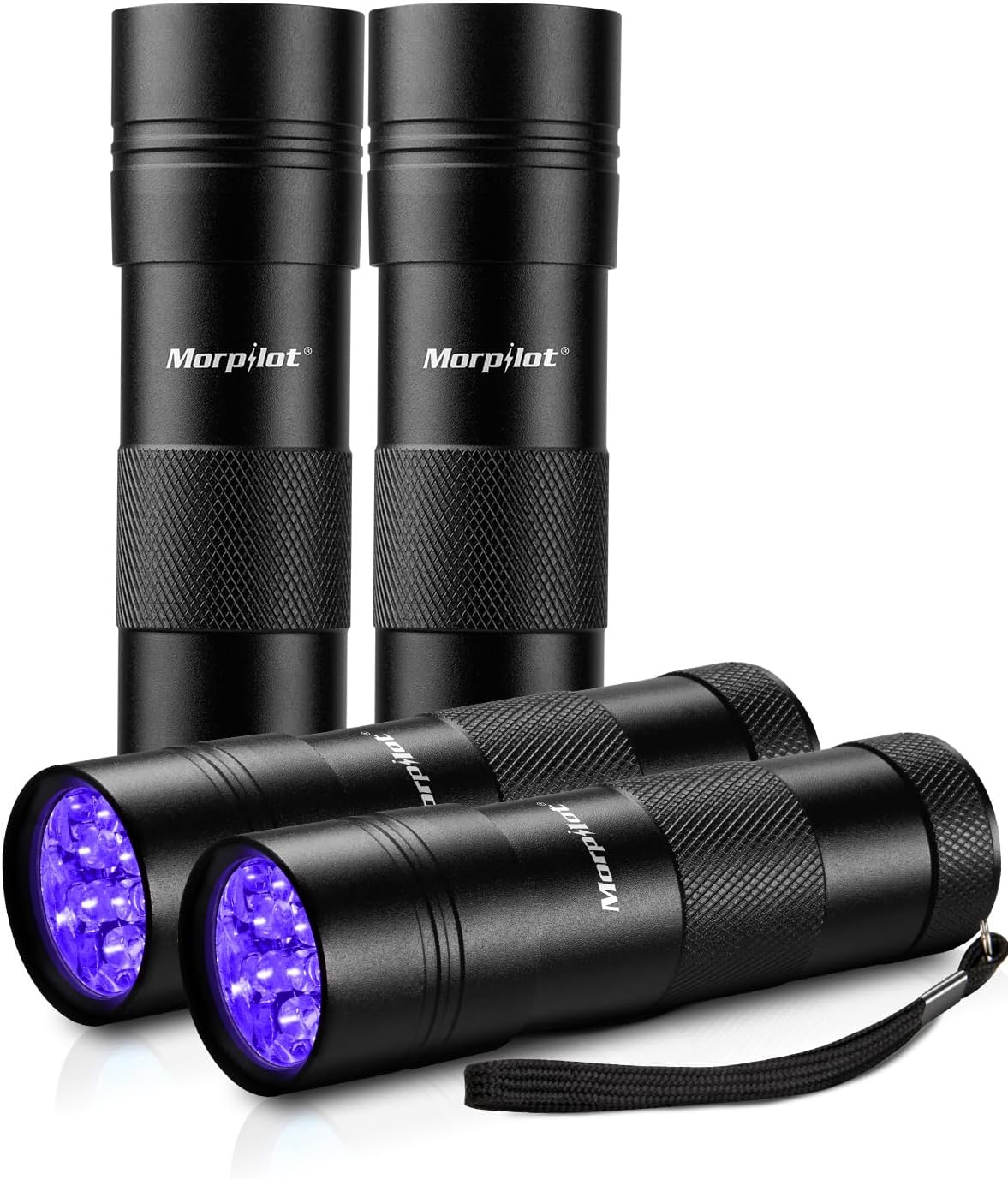 Morpilot UV Blacklight Flashlights - 12 LED 395nm Ultraviolet UV Flashlight, 2 PCS Blacklight Mini for Pet Urine Detection, UV Light for Stains, Bed Bugs, Resin Curing, Scorpions (Batteries Included) - Image 9