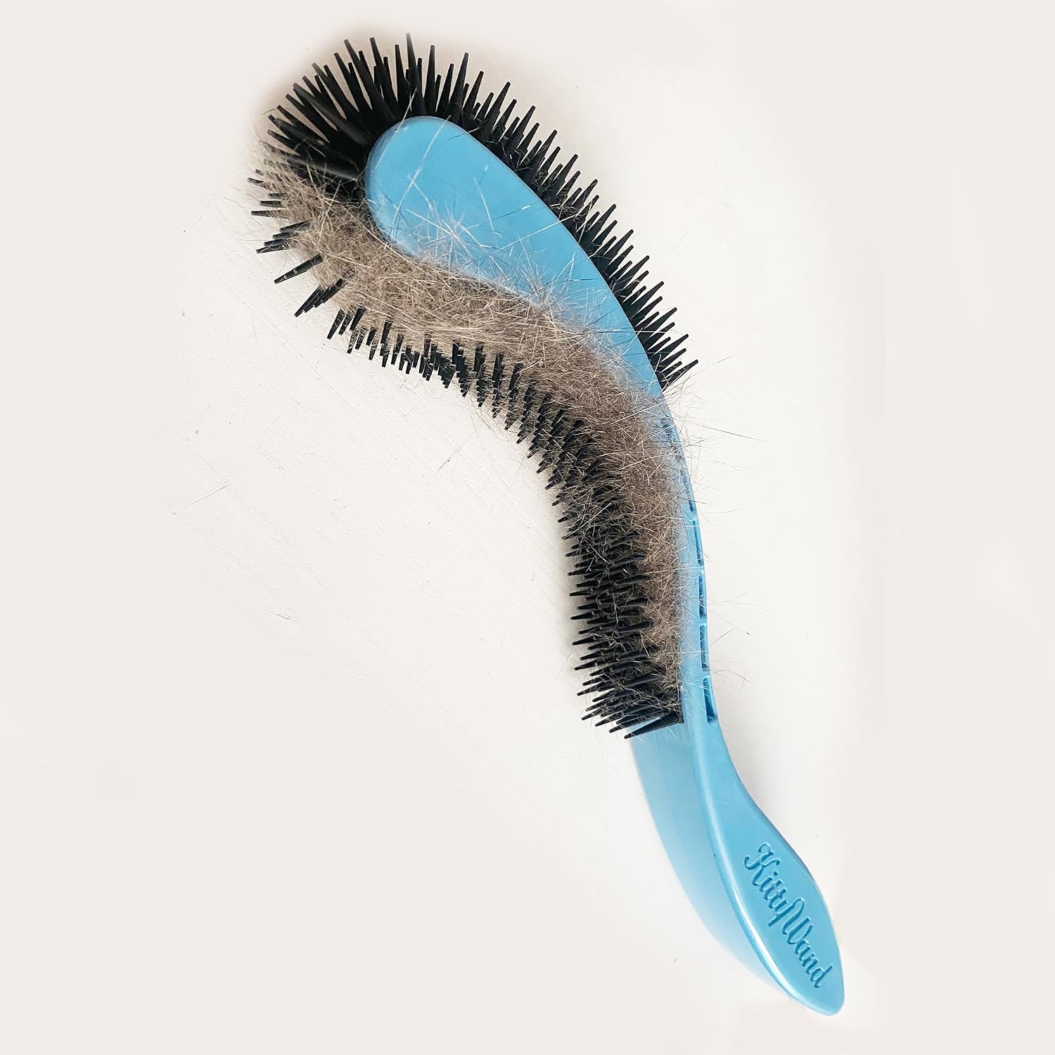 KittyWand cat brush blue small side for face and neck grooming