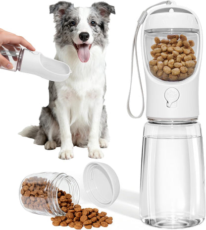 Dog Water Bottle, Portable Water Bottle with Food Container for Dogs Cat Pet Hiking Walking Travel Camping, Leak-Proof Dog Water Bowl Dispenser with Feeder Function Puppy Essentials - Image 14