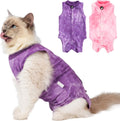Aiieim cat surgery recovery suit front view premium pet onesie after spay surgery