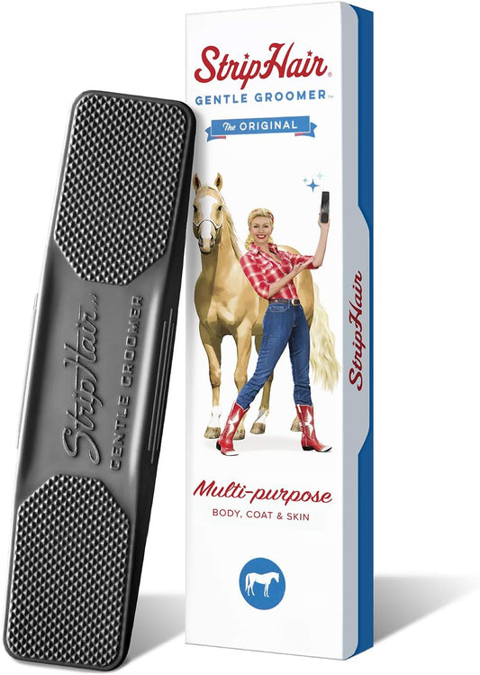 StripHair Gentle Groomer front view premium six in one shedding tool for pets