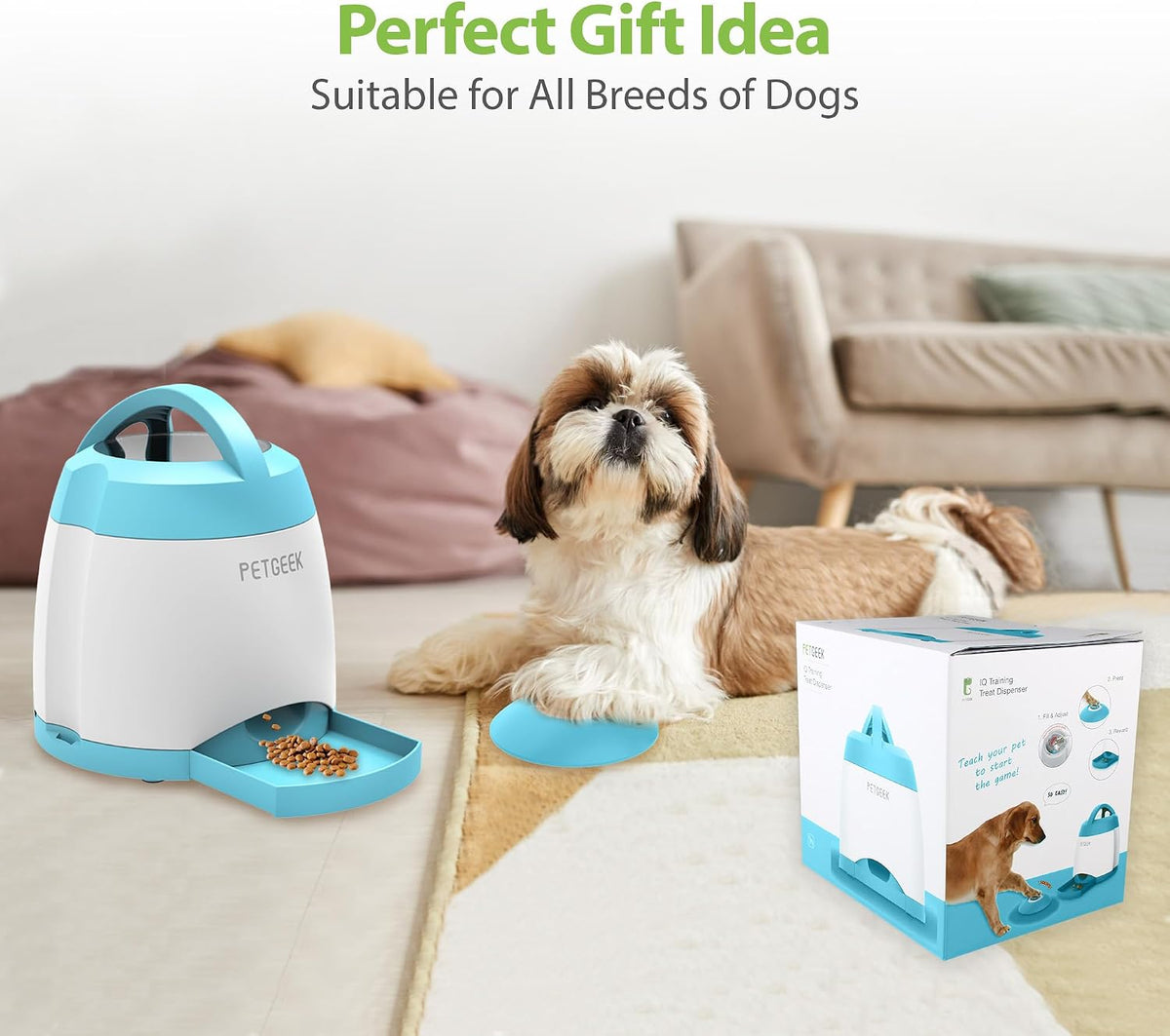 PETGEEK IQ training pet toy packaging and accessories view