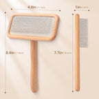 Haetyieh wool brush showing stainless steel tines for pet hair removal