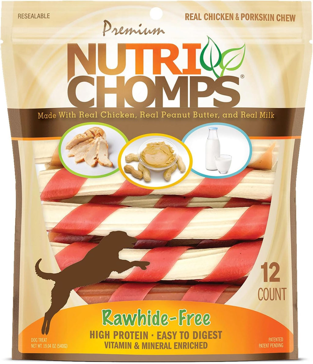 NutriChomps Dog Chews, 6-inch Twists, Easy to Digest, Long Lasting, Rawhide-Free Dog Treats, 15 Count, Real Chicken flavor - Image 9