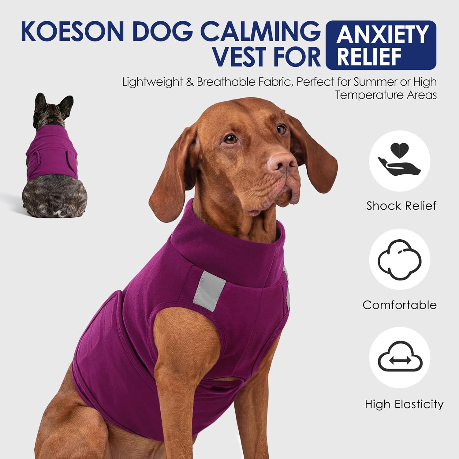 KOESON reflective dog safety jacket evening walk visibility features