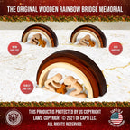 Side profile of Capti Rainbow Bridge cat memorial figurine