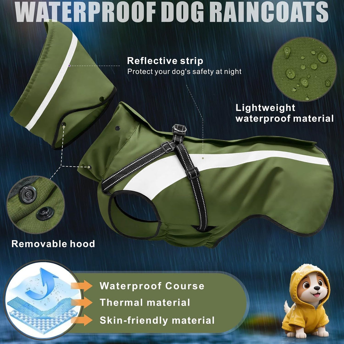 Mosucoirl premium pet outerwear highlighting the secure back zipper for easy dressing.