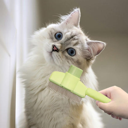 MeowAroma pet brush bristles in retracted position