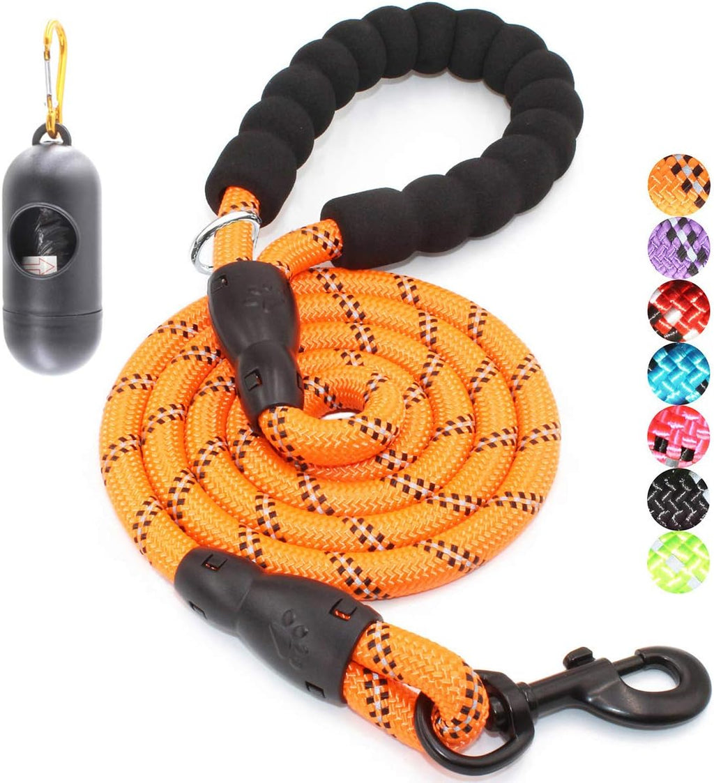 BAAPET 2/4/5/6 FT Dog Leash with Comfortable Padded Handle and Highly Reflective Threads for Small Medium and Large Dogs (5FT-1/2'', Black) - Image 14