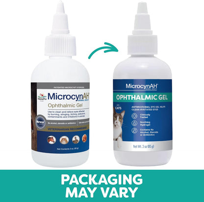Manna Pro MicrocynAH 3 ounce pet eye care solution back label instructions
