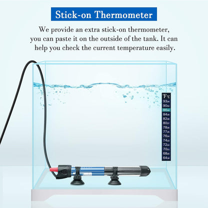 Hitop water heater installed in small fish tank