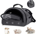 Zhilishu guinea pig carrier front view showing transparent window