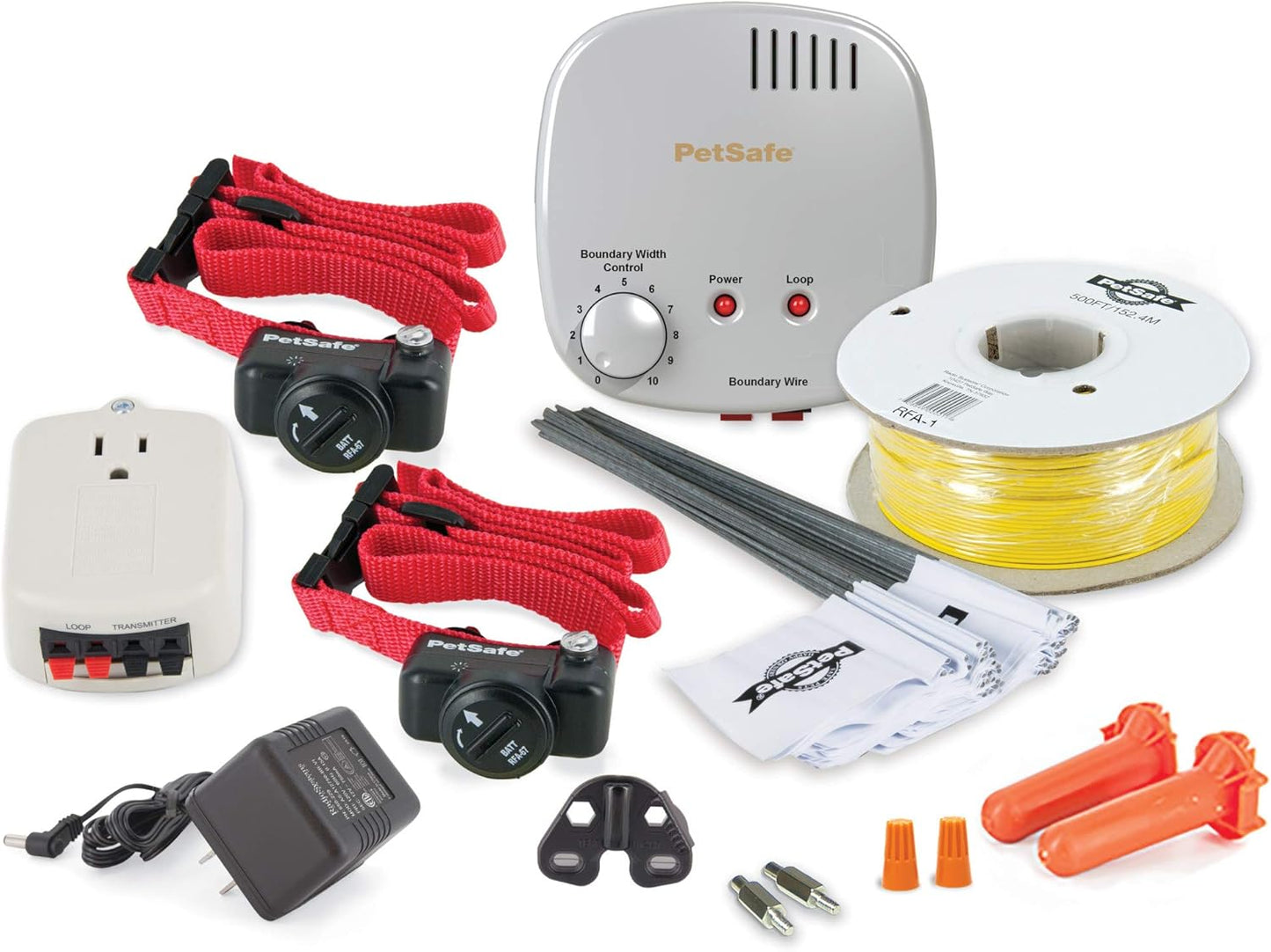 PetSafe ultralight containment system receiver showing interchangeable short and long metal contact points.