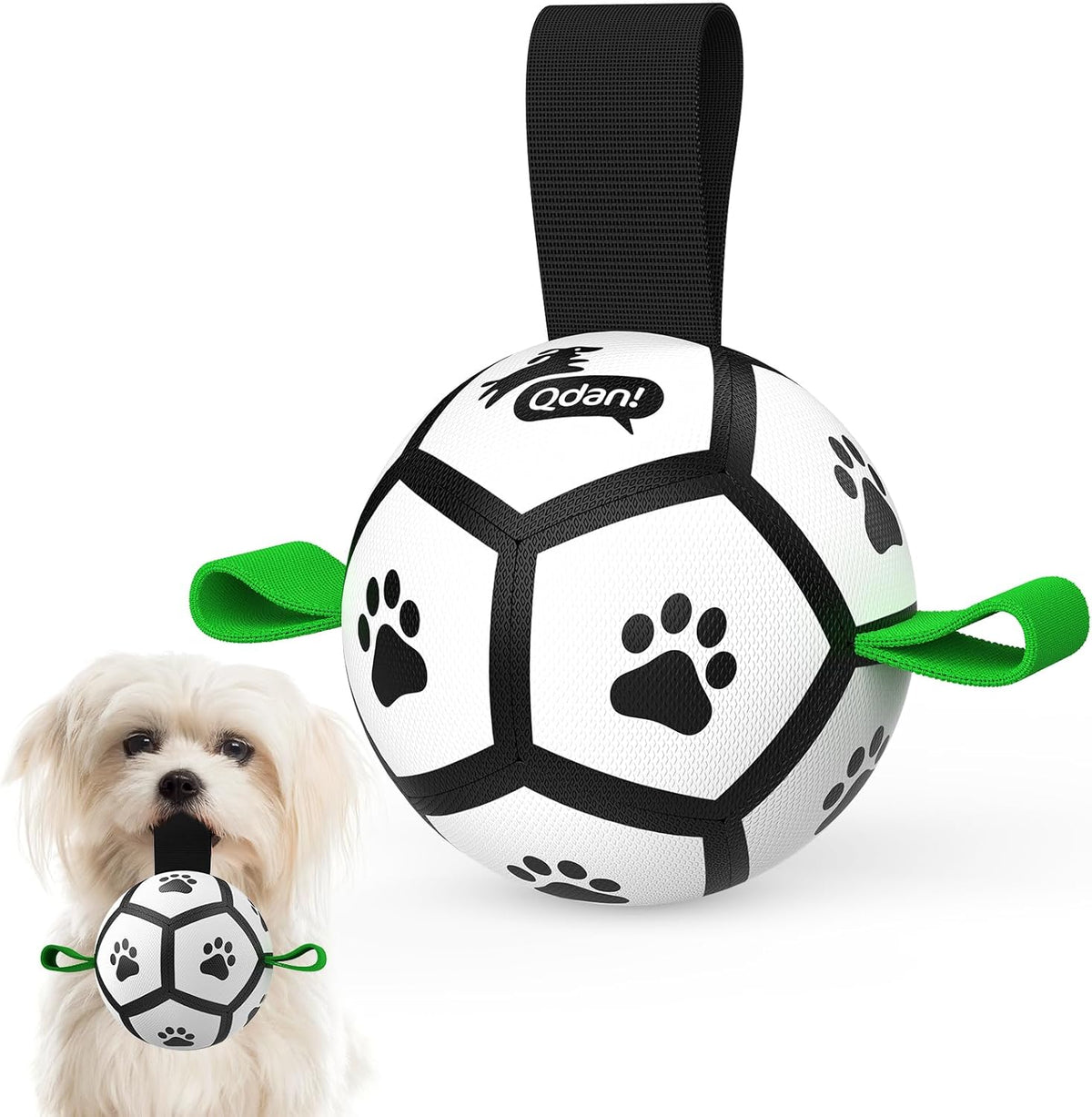 QDAN Dog Balls, World Cup Soccer Ball with Straps, Durable Herding Balls for Small Medium Pet, Puppy Birthday Gifts, Dog Water Toy, Pet Toys Puppy Ball (6 Inch) - Image 11