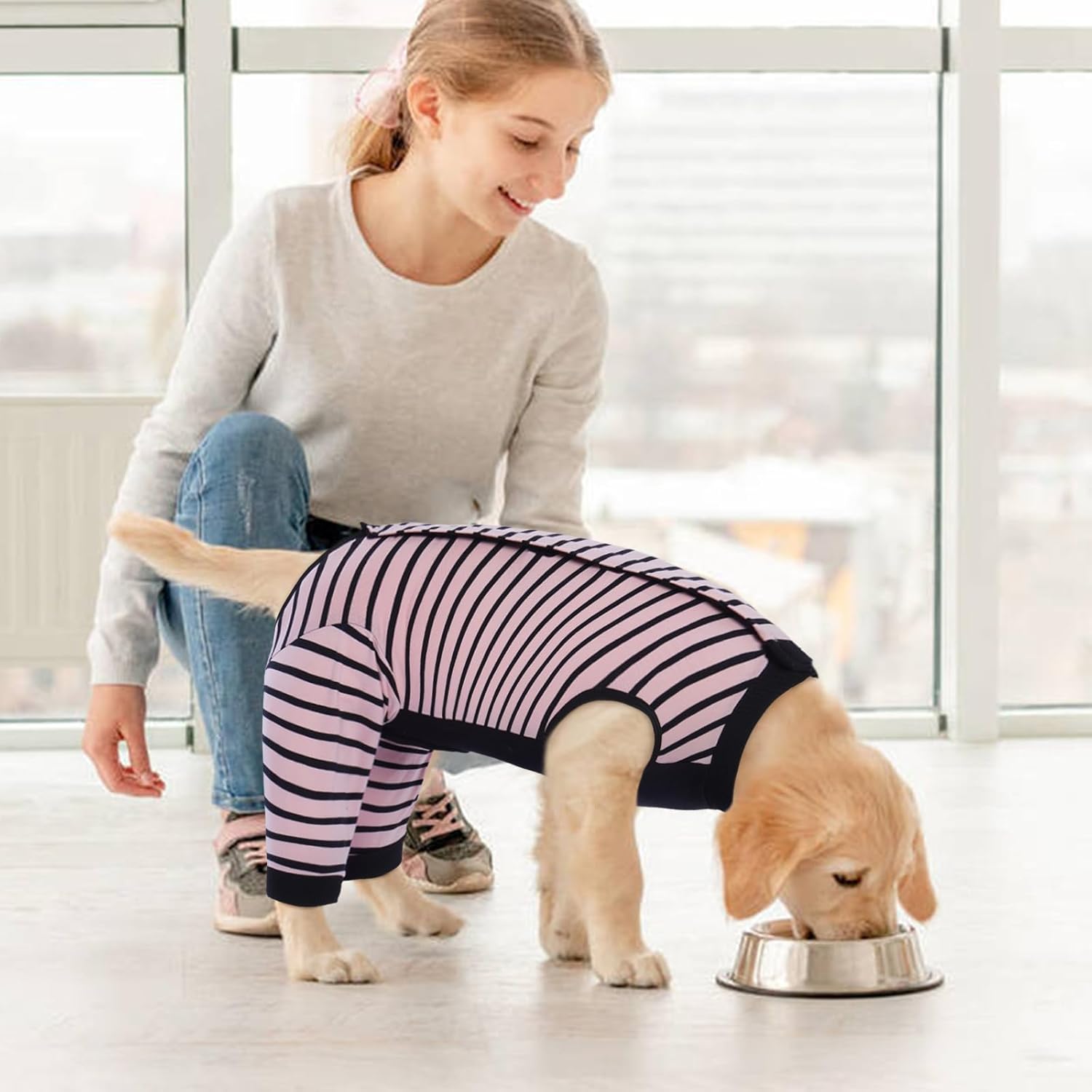 Kuoser soft veterinary recommended pet onesie for spay and neuter recovery