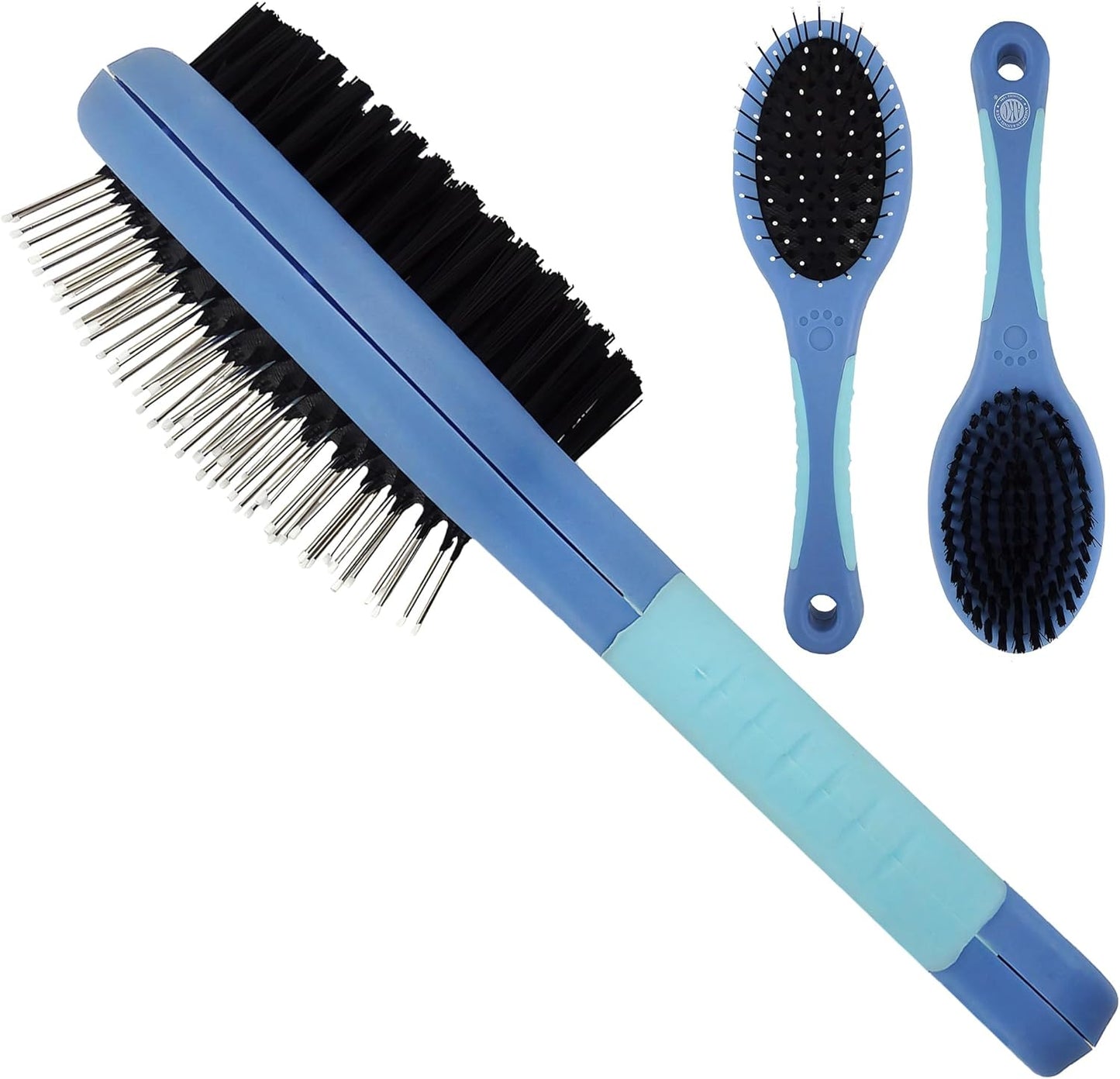 AKC - Double-Sided Grooming Brush for Dogs & Cats |Soft Bristles & Stainless Steel Pins for Removing Tangles, Shedding & Loose Fur |Gentle on Skin | Comfortable Grip Handle for Easy Brushing & Bathing - Image 10
