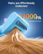 Close up of the PETGUGU two point five liter extra large dust cup filled with pet hair