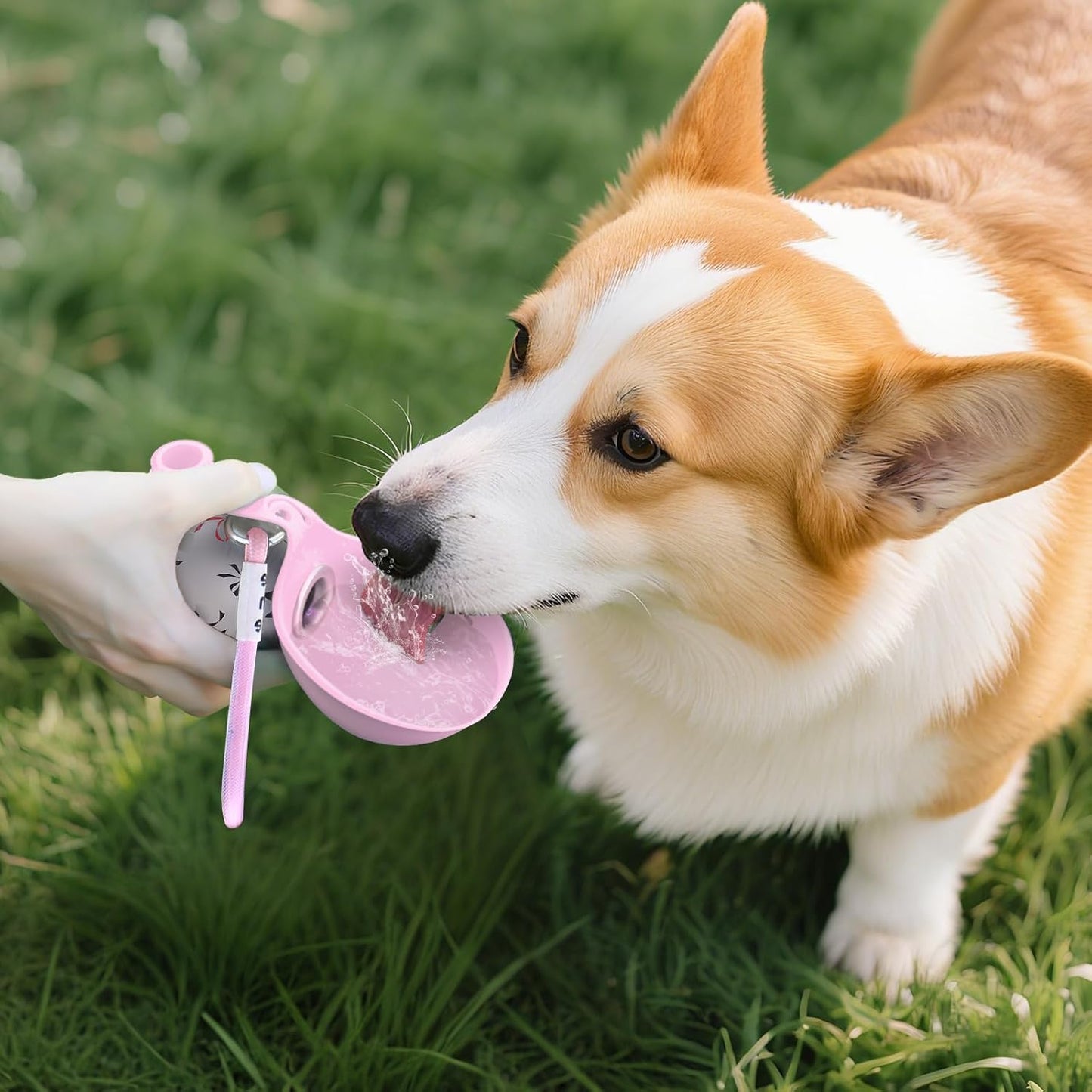 SuperDesign compact pet water bottle for small dogs outdoor hiking