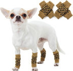 ROZKITCH 4PCS Dog Sleeves for Legs to Prevent Licking, Knitted Solid Pattern Elbow Joint Protectors for Small Dogs Chihuahua, Yorkshire Terrier, Toy Poodle, Pomeranian, Papillon Grey M - Image 13