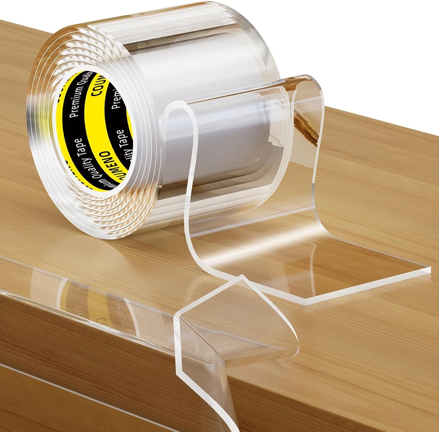 Coumeno clear edge protector strip on furniture corner