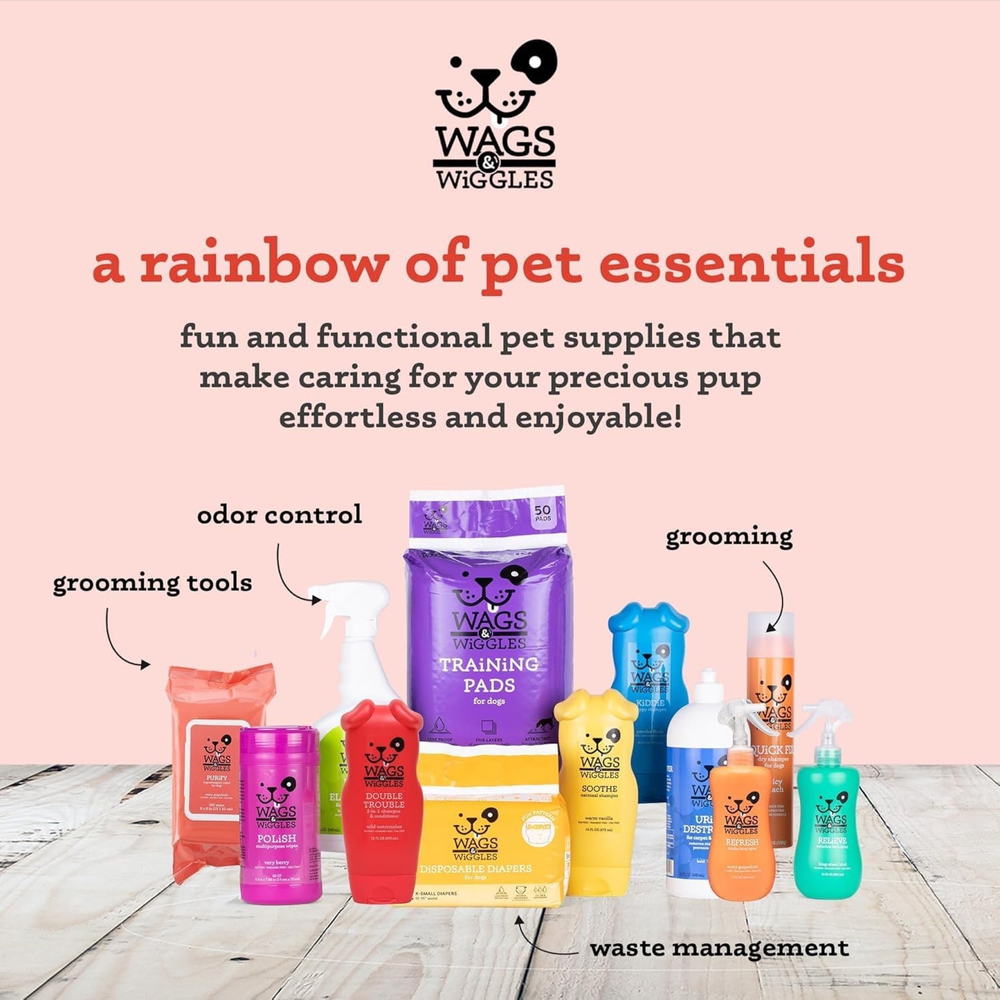Cruelty free sulfate free hypoallergenic pet grooming accessory packaging view.