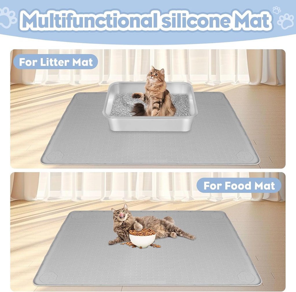 Easy to clean durable silicone pet mat