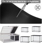 Non-adhesive black EVA mat rolled out for reptile habitat