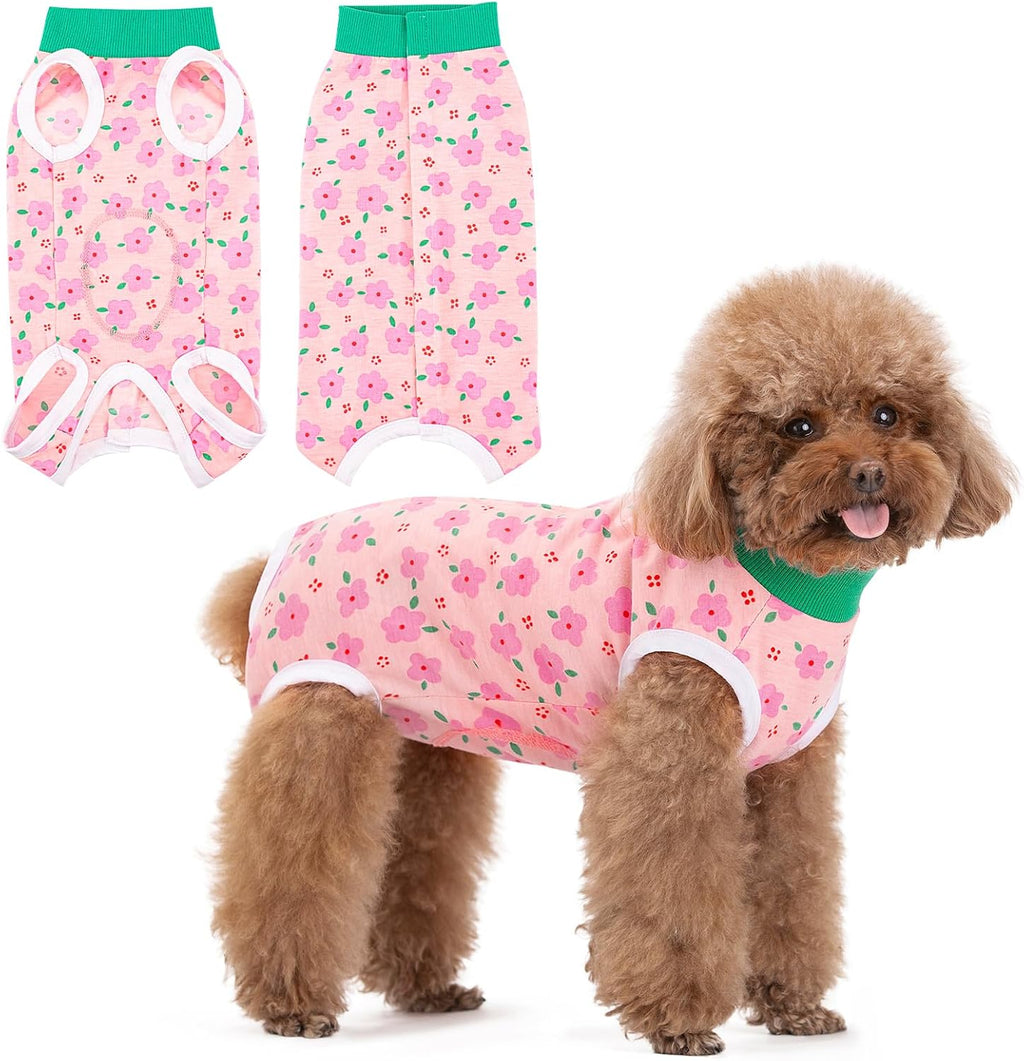 Coppthinktu protective cotton lycra dog onesie for post surgery care