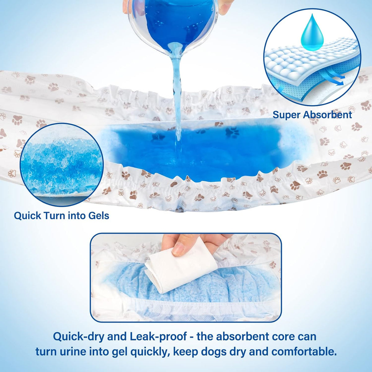 Pet Soft extra small male wrap wetness indicator lines on the outer layer