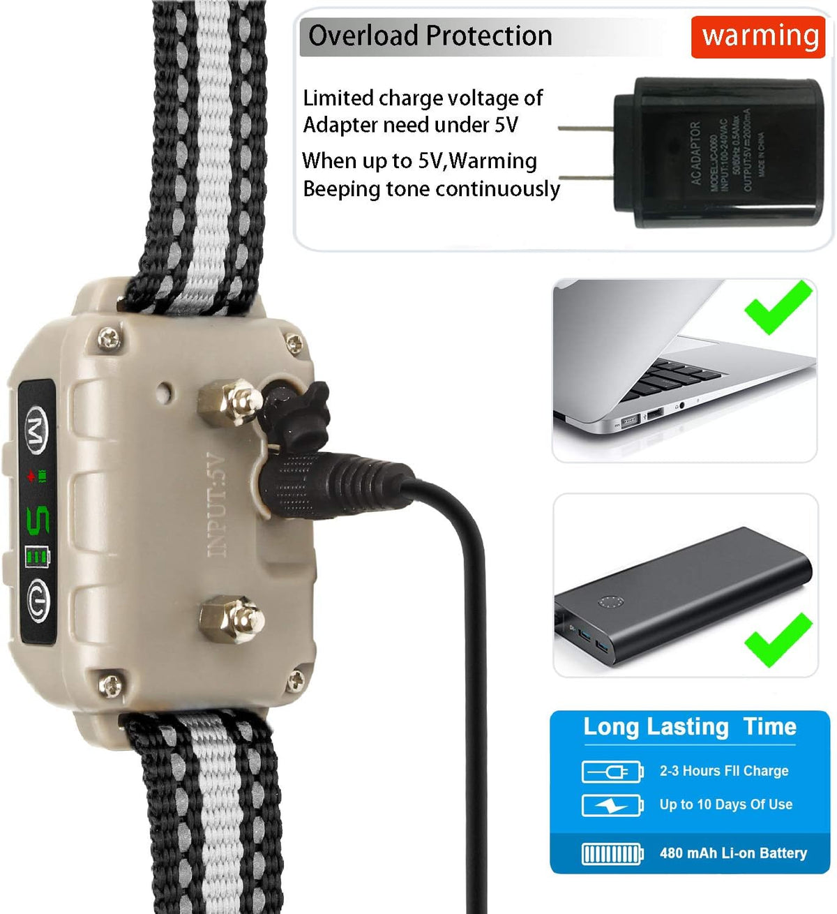Close up of Trulrox collar sensitivity controls