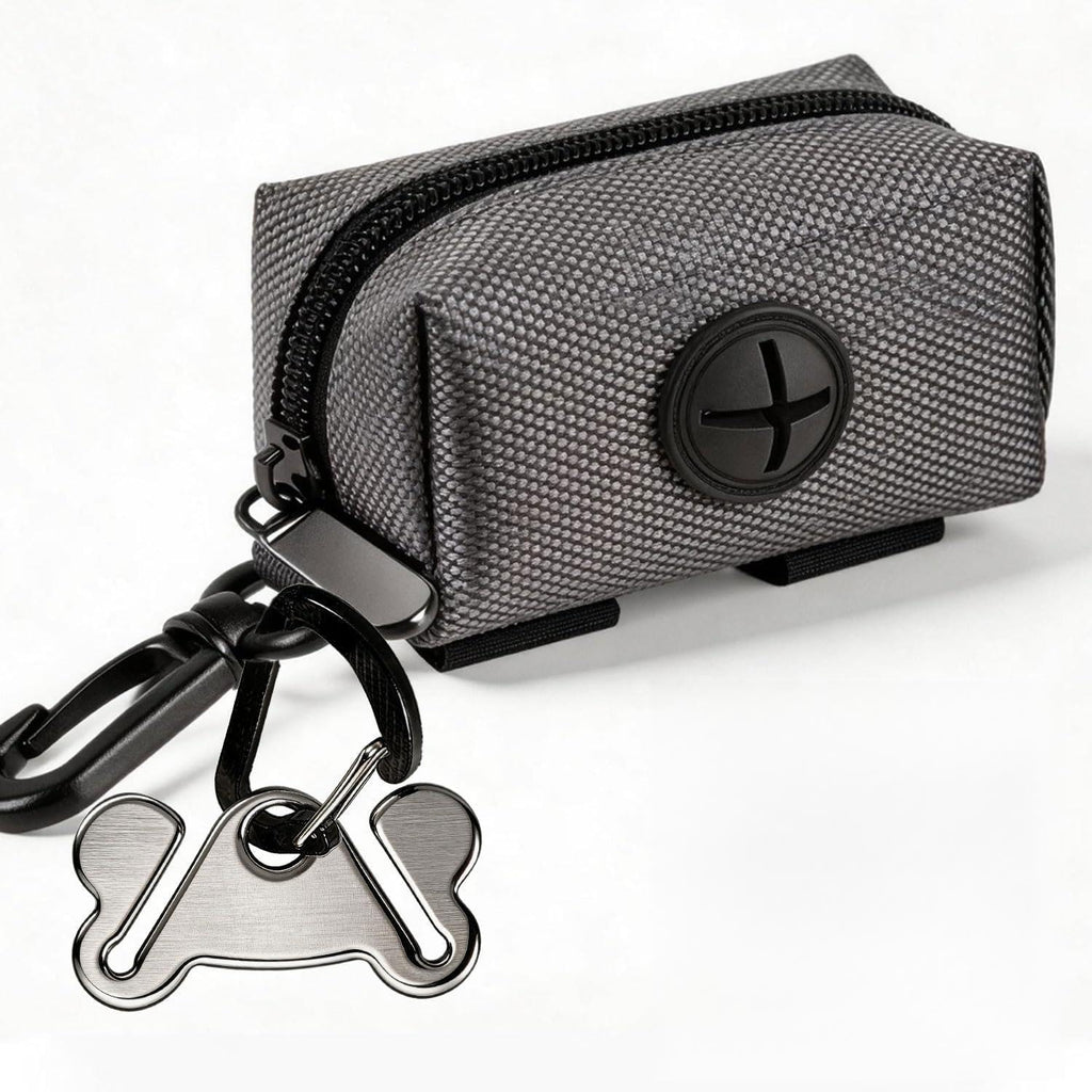 Dog Waste Bag Dispenser Pet Poop Bags Holder for Doggie Waste Bags Dispensers Soft Fabric Zipper Small Doggy Puppy Pouch for Leash Accessory Attachment with Carrier,Black - Image 10