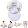 4-in-1 Tummy Time & Nursing Pillow with High, Firm, Large Area, Detachable Seated Support Cushion, Removable and Machine Washable Slipcovers, Baby Play Mat and Toys 0-24 Months - Image 1