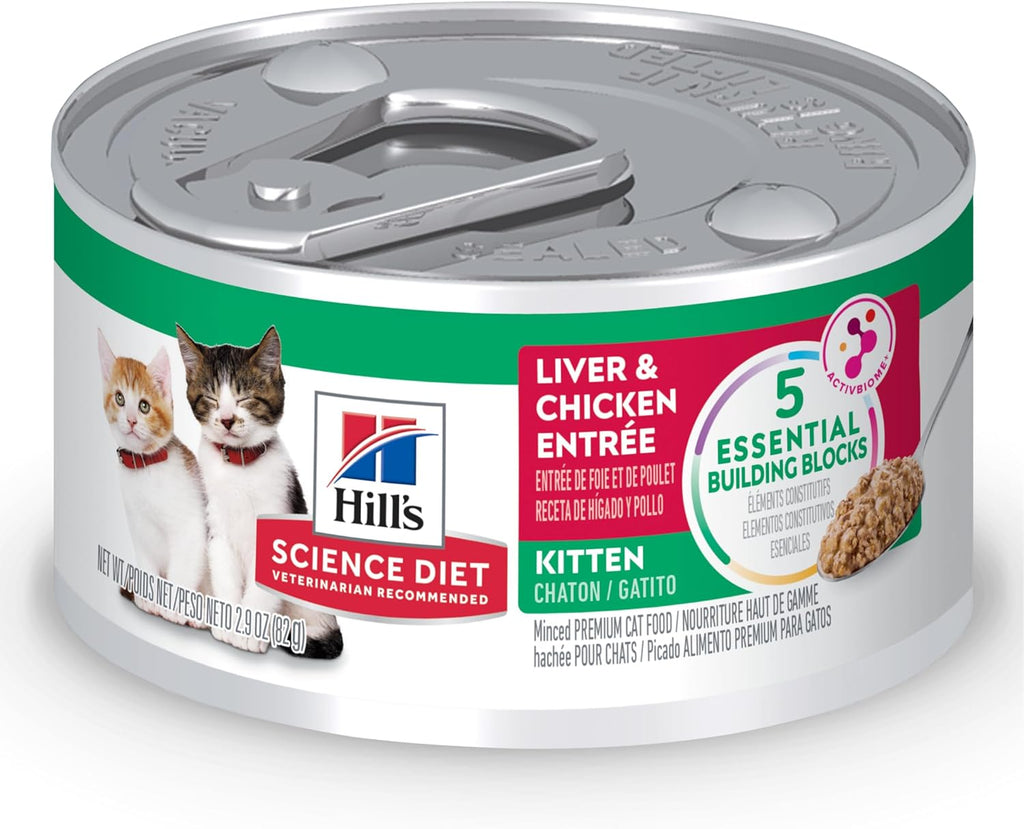 Hill's Science Diet Kitten Wet Cat Food Variety Pack, Liver & Chicken, Salmon Minced, 2.9 oz. Cans, 12-Pack - Image 13