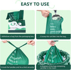 Eco friendly unscented heavy duty kitty poop bags open