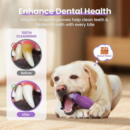 Ergonomic curved design of HGB dog toy for easy paw gripping